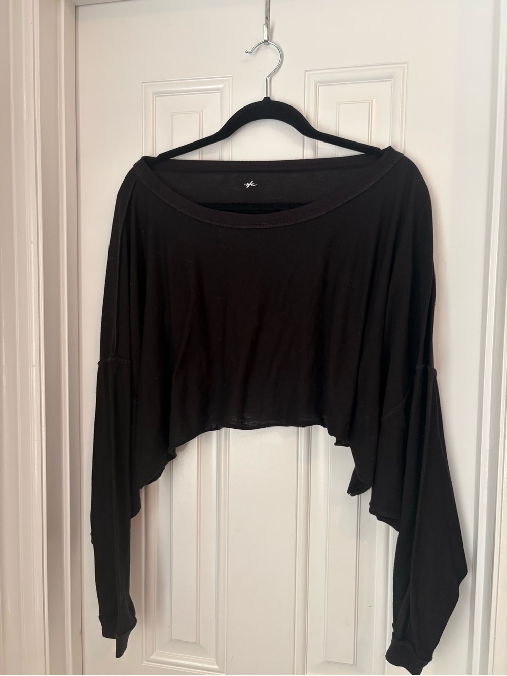 Out from Under by Urban Outfitters Black Cropped Long-Sleeve Top